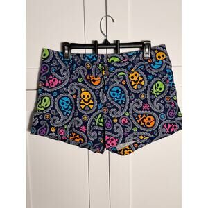 Loudmouth Golf Skull Paisley Shorts Women’s Size 12 Colorful Stretch
 Novelty